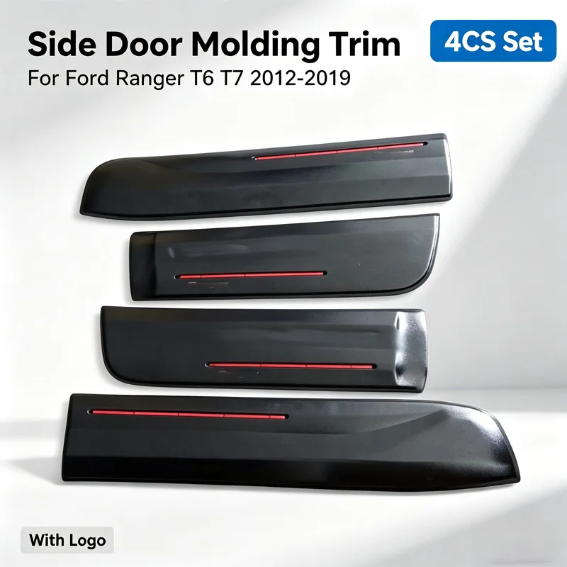 For Ford Ranger T6 T7 2012 2013 2014 2015 2016 2017 2018 2019 Car Side Door moulding  Side Moulding Cover Exterior Accessories