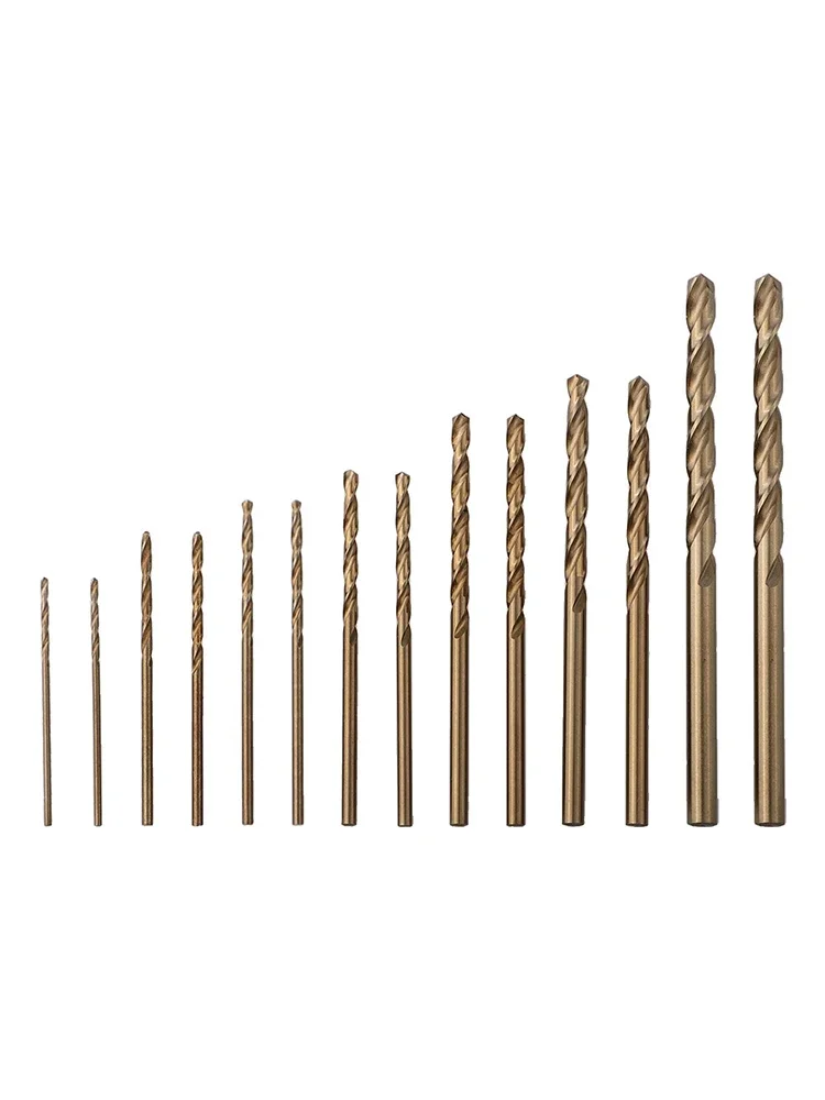 

14pcs HSS M35 Cobalt Drill Bit 1-4mm For Stainless Steel Wood Hole Cutter Round Shank Hole Drill Metal Drilling Tool