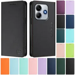 For Xiaomi Redmi Note 14 4G Wallet Slot Case For Xiaomi Redmi Note 14 4G Cover for Redmi Note14 Pro 14Pro 4G Magnetic Case Funda