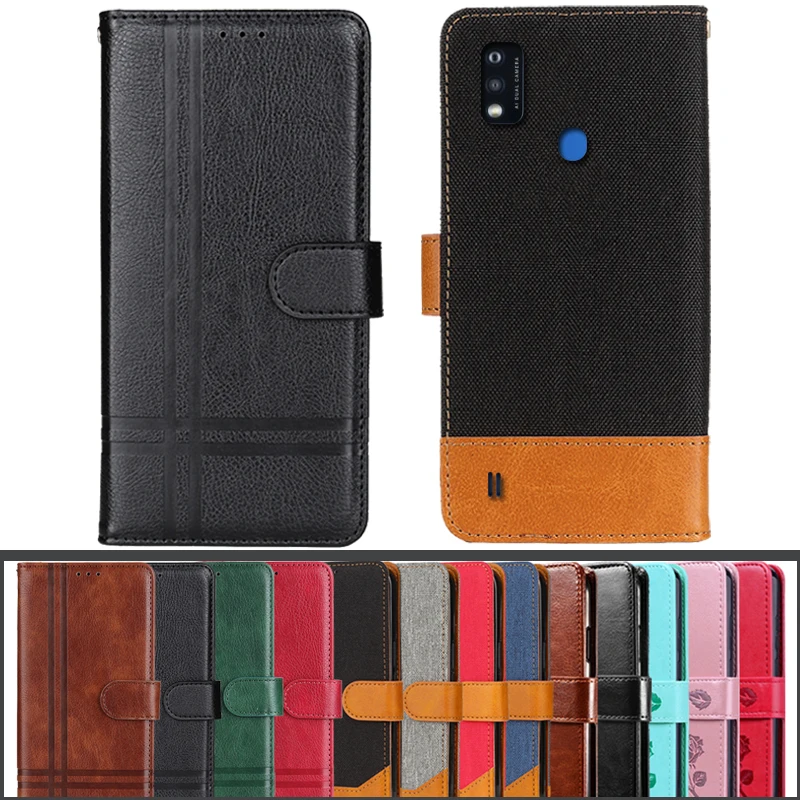 Cowboy PU Leather Phone Bag Case For ZTE Blade A51 Flip Case For ZTE Blade A 51 ZTE A51 Business Case Soft Silicone Back Cover