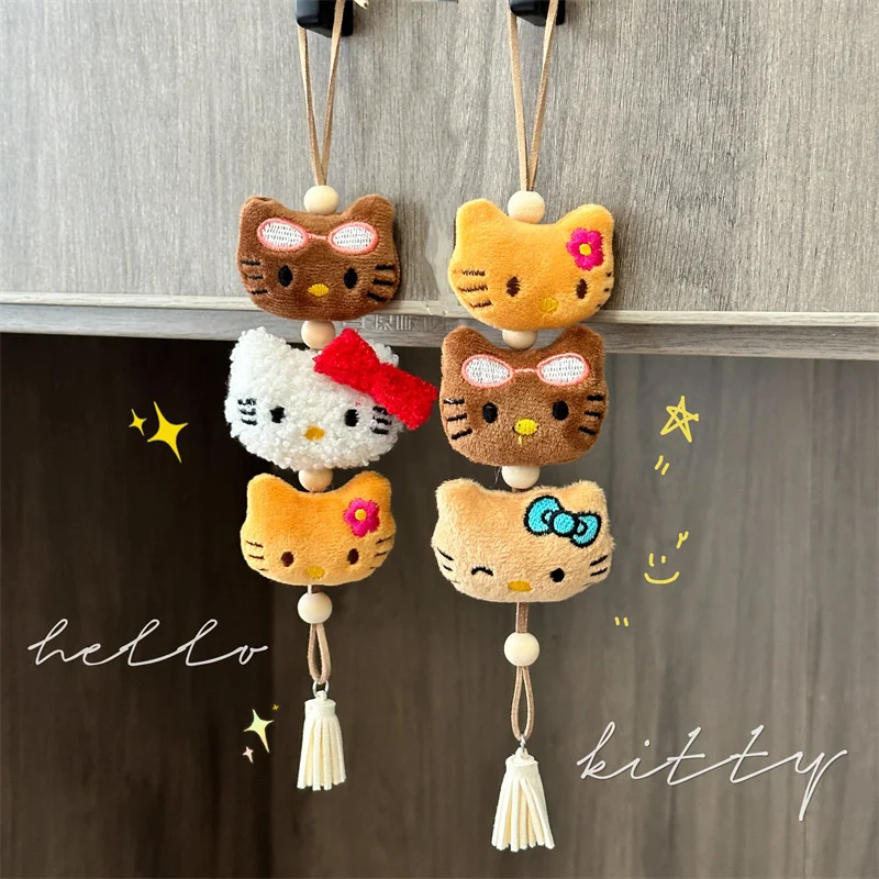 

Sanrio Anime Hello Kitty Two-Dimensional Pendant Keychain Kawaii Children Bags Keyring Cute Women Keychians Girls Birthday Gifts