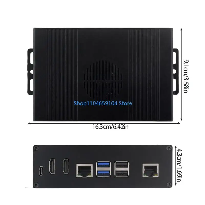 Промышленное жилье для мини -компьютера с 4 USB 3.2 Gen1 PCIe.