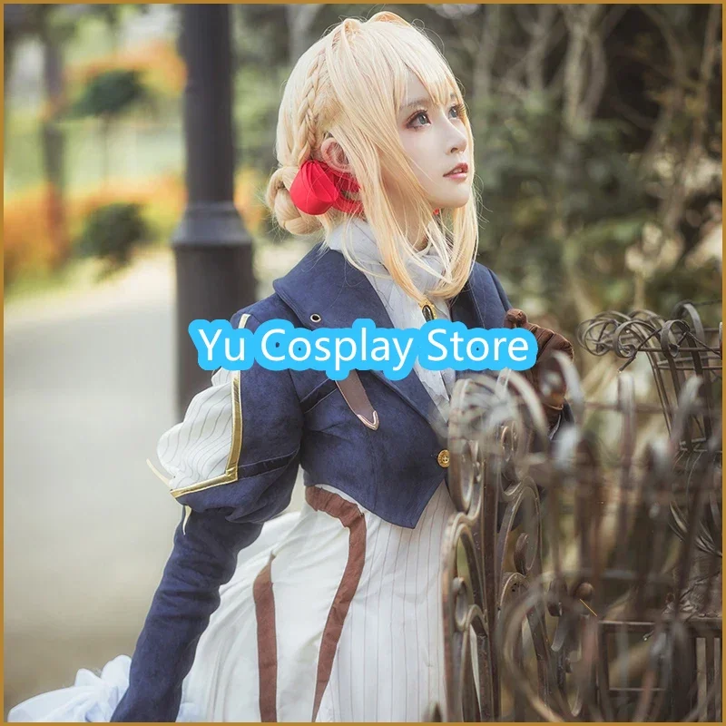 Anime Violet Evergarden Cosplay Costume Halloween Carnival Dress Top Gloves Women Medieval Gothic Uniforms Custom Made