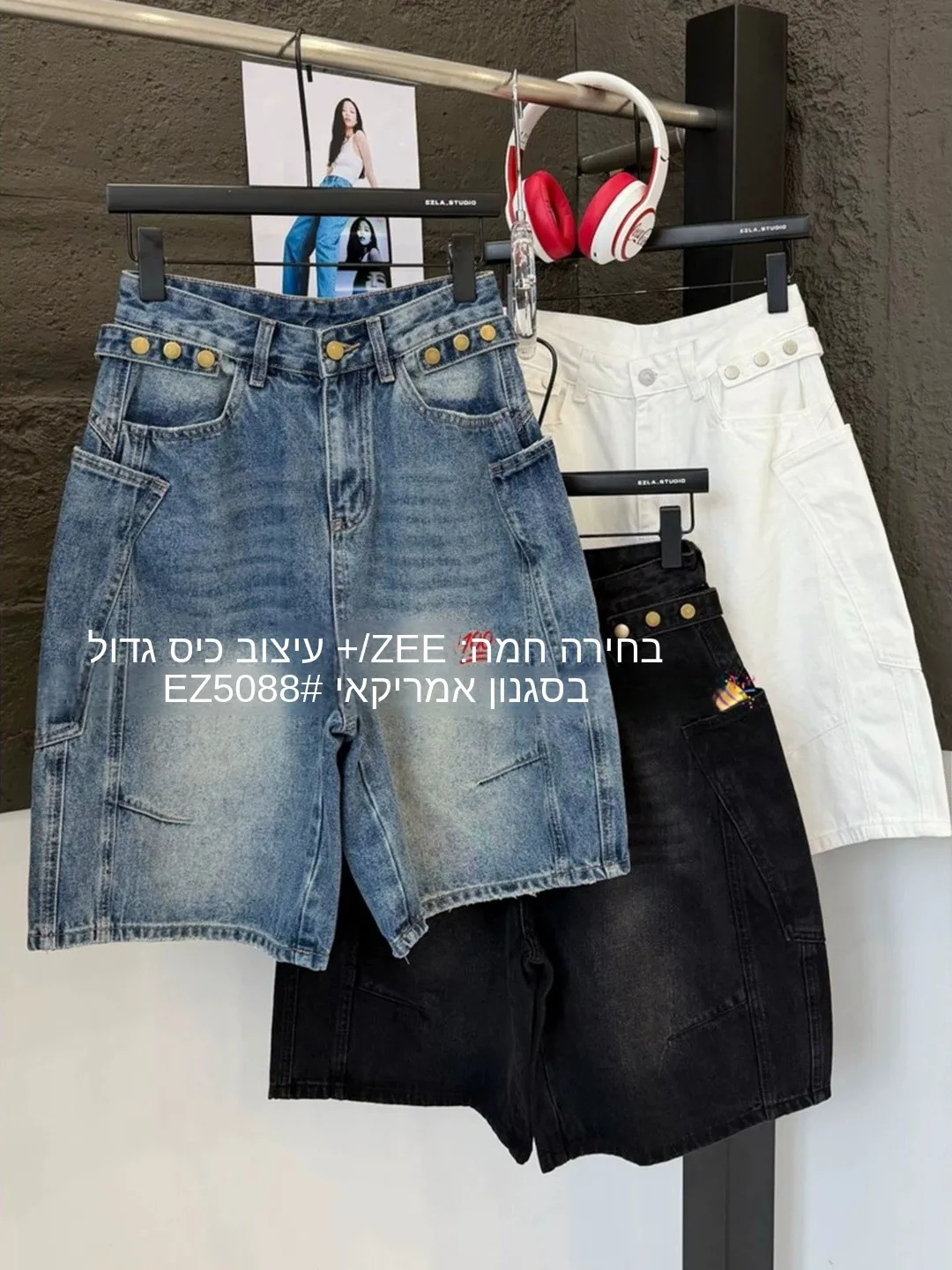 

Summer New Women's Jeans Casual High Waist Straight Leg Loose Fit Breathable Cotton Denim with Pockets Versatile Five-Quarter...