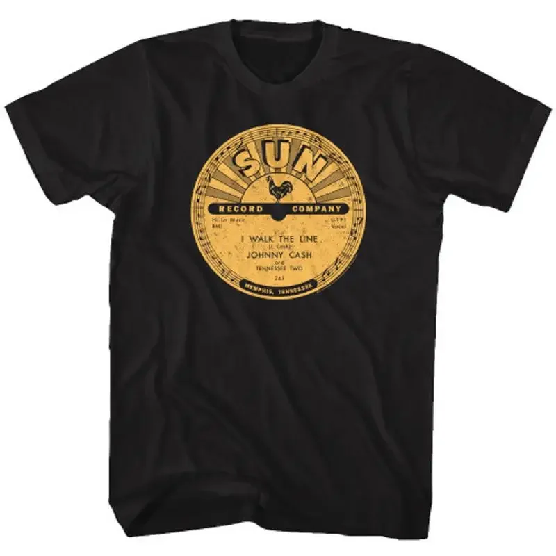 Sun Records J Cash I Walk The Line T Shirt Black