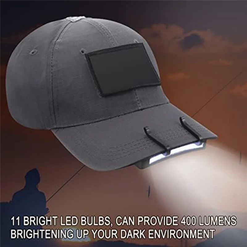 LICE-шляпа с зажимом для лампы, поворотный головной светильник, фонарик без помощи рук, подходит для рыбалки, кемпинга, охоты, бега, ручной работы, 10 шт.