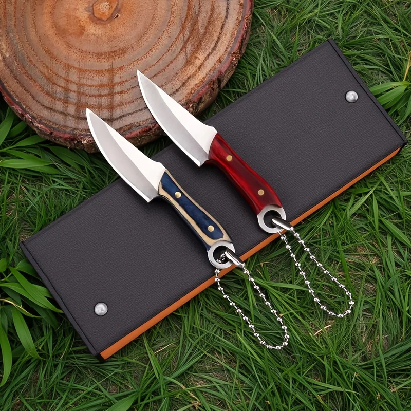 1 piece, portable mini key knife with solid wood handle | Tool for carrying and opening express boxes, unpacking express deliver