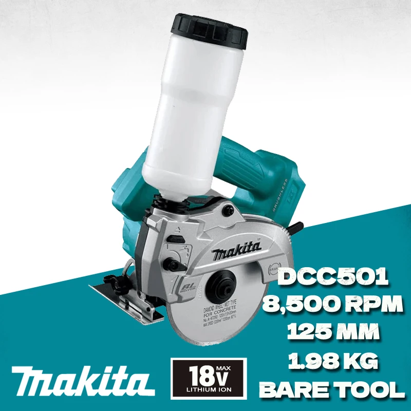 MAKITA DCC501 Brushless Diamond Cutter Cordless Cutter 125mm Portable Saw Marble Slotting Machine Tile Cutting Machine