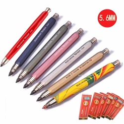 All Metal 5.6mm Thick Movable Pencil Magic Rainbow Pen Engineering Pen Drawing Pen Student Supplies Mechanical Pencil