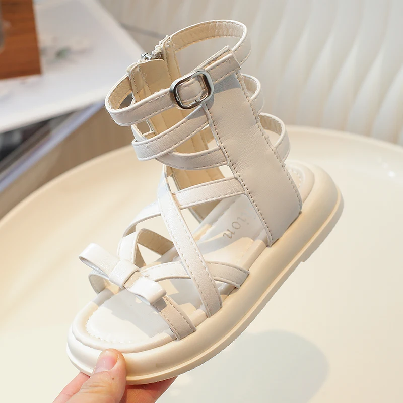 2024 Summer Fashion Roman Boots High-top Girls Sandals Kids Gladiator Sandals Child Sandals Girls Kid Shoes