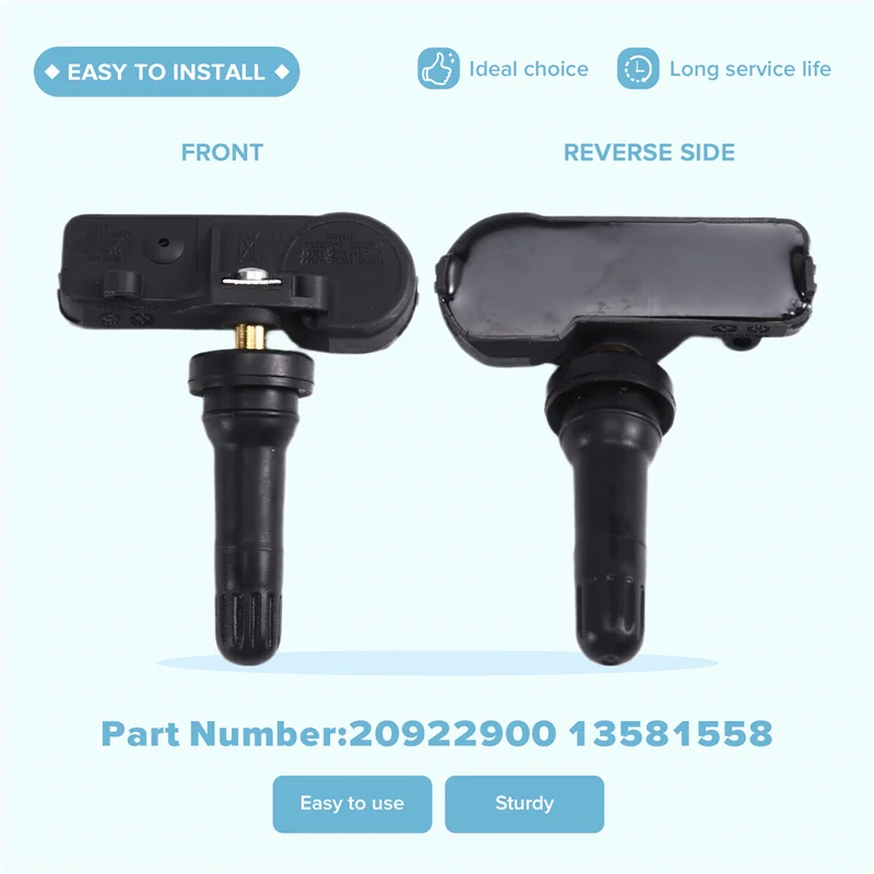 Set sensore di monitoraggio della pressione dei pneumatici (4 pezzi) - Codice modello 20922900 Per Cadillac, GMC Buick Saab