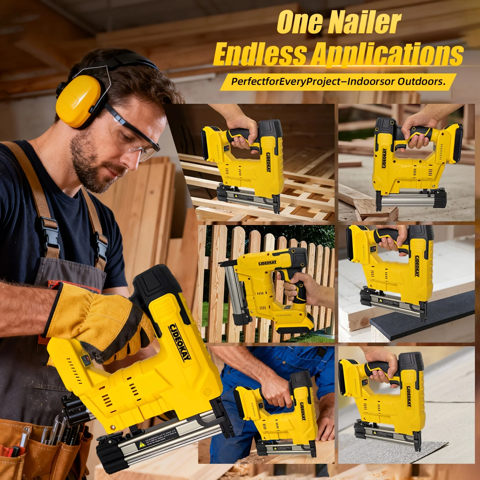 2-in-1 Cordless Brad Nailer & Staple Gun | Brushless Motor | Works with Standard 20V Batteries | Drives 1-1/4″ Brads & 1″ Staple - view 6