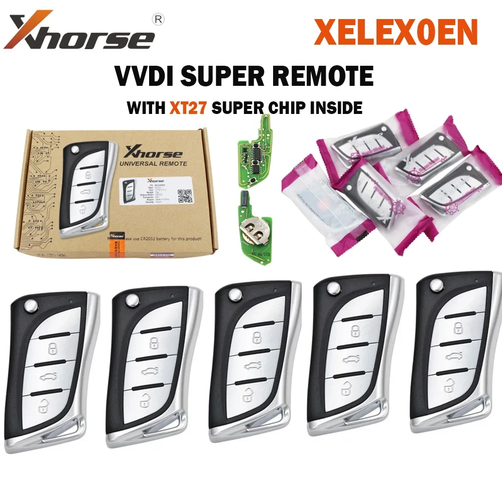 5 шт./лот Xhorse XELEX0EN Универсальный супер удаленный ключ VVDI серии XE для Lexus Type Work с VVDI2 VVDI Mini Key Tool