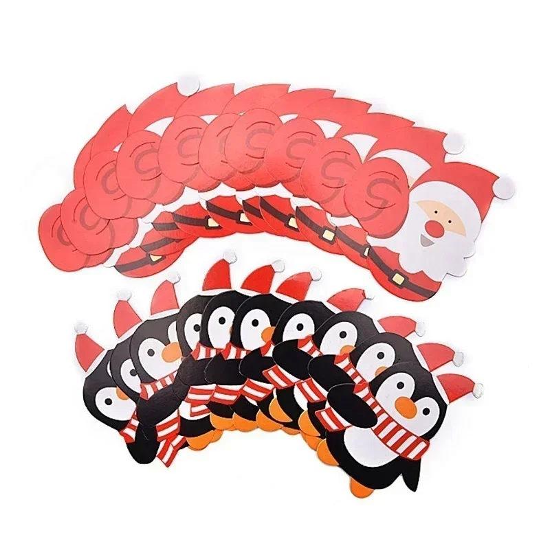 Creative New 2026 Christmas Diary Stickers 50Pcs Lot Penguin Santa Claus Pattern Candy Lollipop Gift Package Decorative Cards