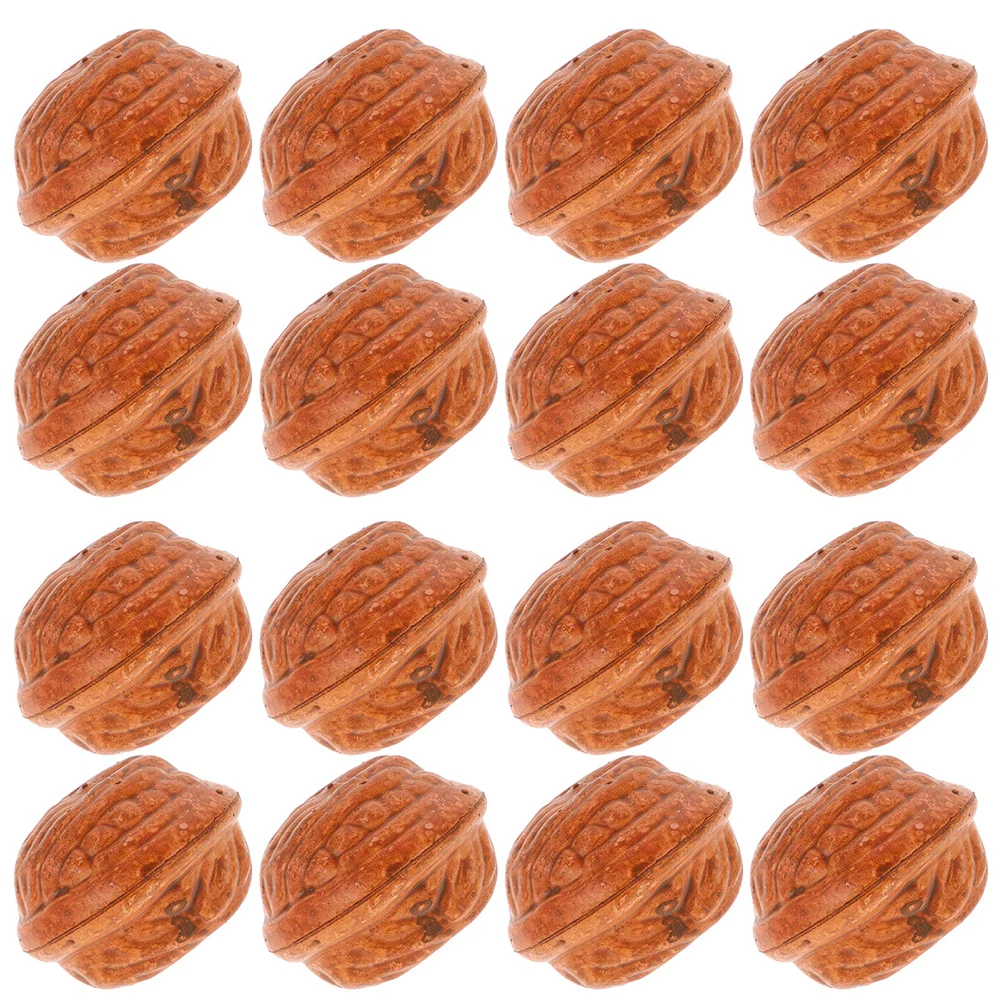 50 Pcs Artificial Nuts Props Walnut Fake Decoration Lifelike Decorations for Home Shelled