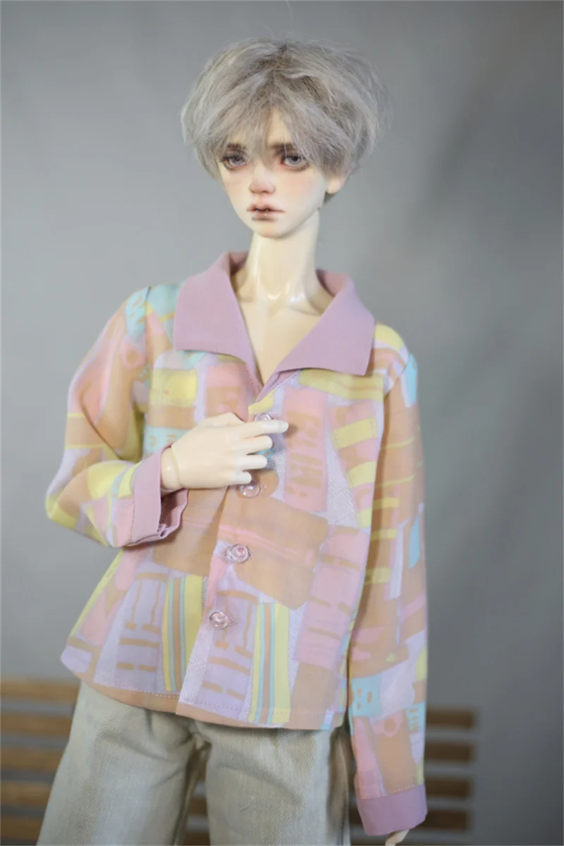 [High Quality] 1/3 1/4 Scale BJD Dolls Book Pattern Chiffon Textured Floral Shirt for ID75 POPO68 Uncle SD10 Action Figure Toys