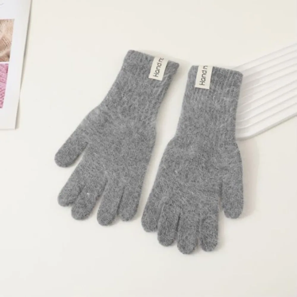 Full Finger Women Winter Warm Gloves Elasticity Protection From Cold Touch Screen Knitted Gloves Candy Colors Windproof