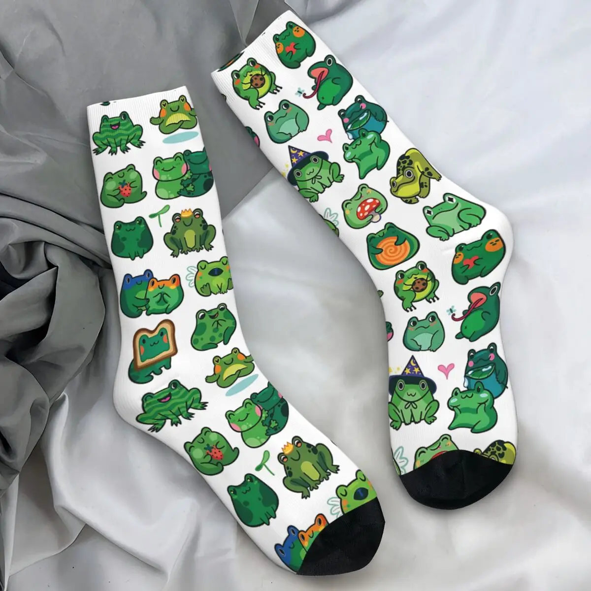 

Скрыть и трюки с лягушкой, кавайные чулки для взрослых и мужчин, высококачественные носки для бега, осенние противоскользящие носки с графическим рисунком