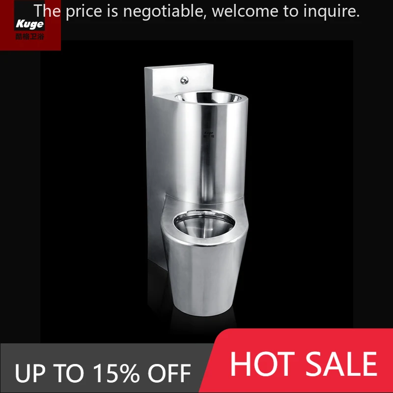

European Stainless Steel Toilet And Sink Combined Bathroom Floor Mounted Prison Combination Toilet For Jail