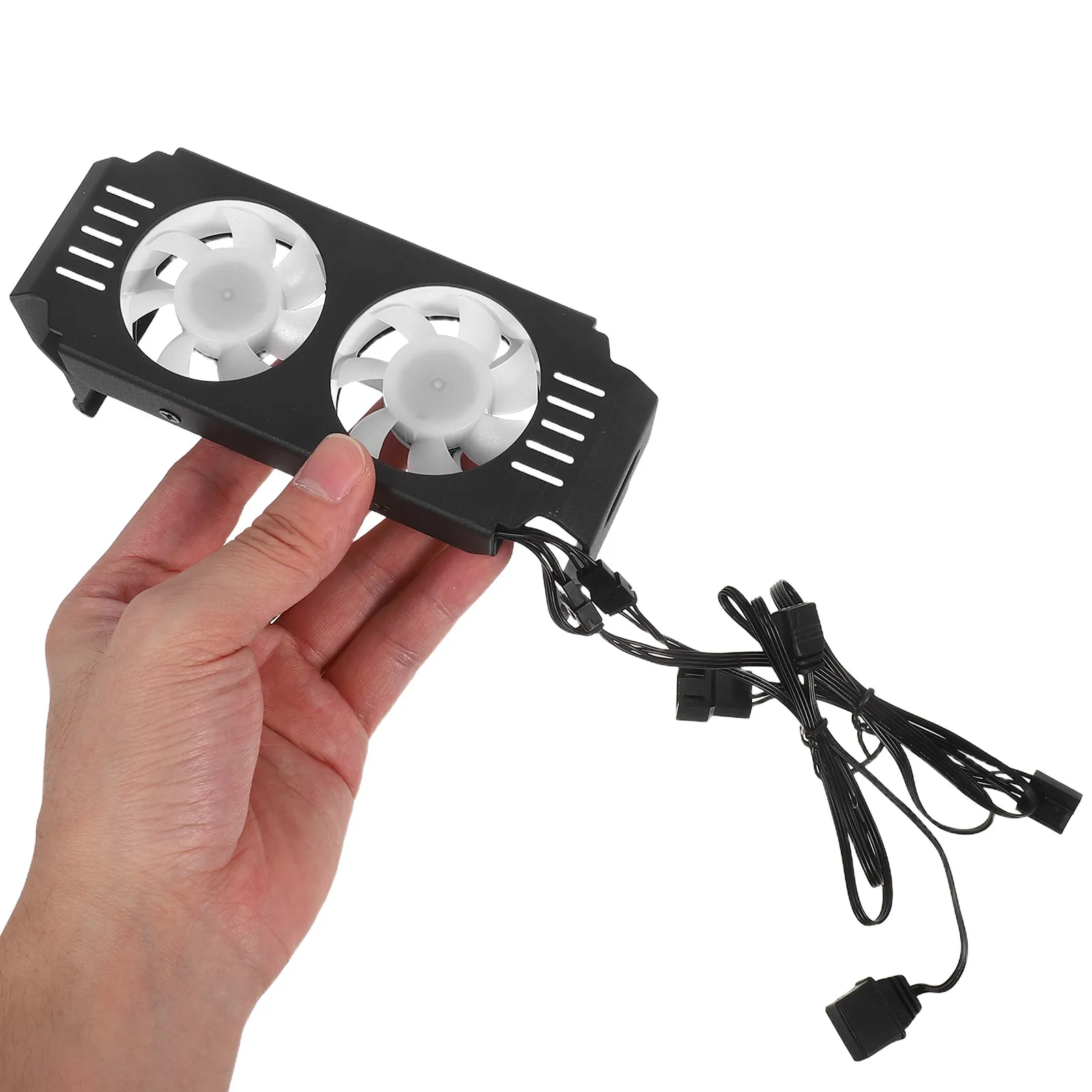 Quiet Argb RAM Cooler Dual Fan Memory Radiator with Smart Pwm Temperature Control 28Db Noise Level for Gaming Pc Memory Module