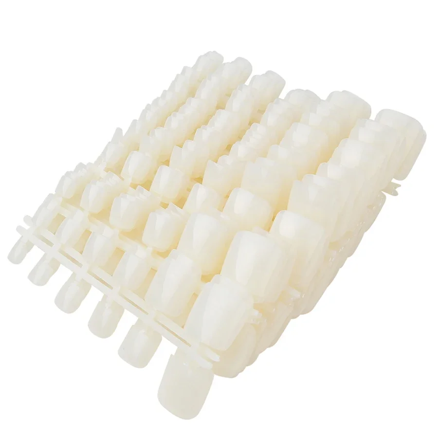 600 puntas de uñas de color natural, cobertura completa de uñas postizas superiores fáciles de aplicar para pedicura en el hogar y el salón