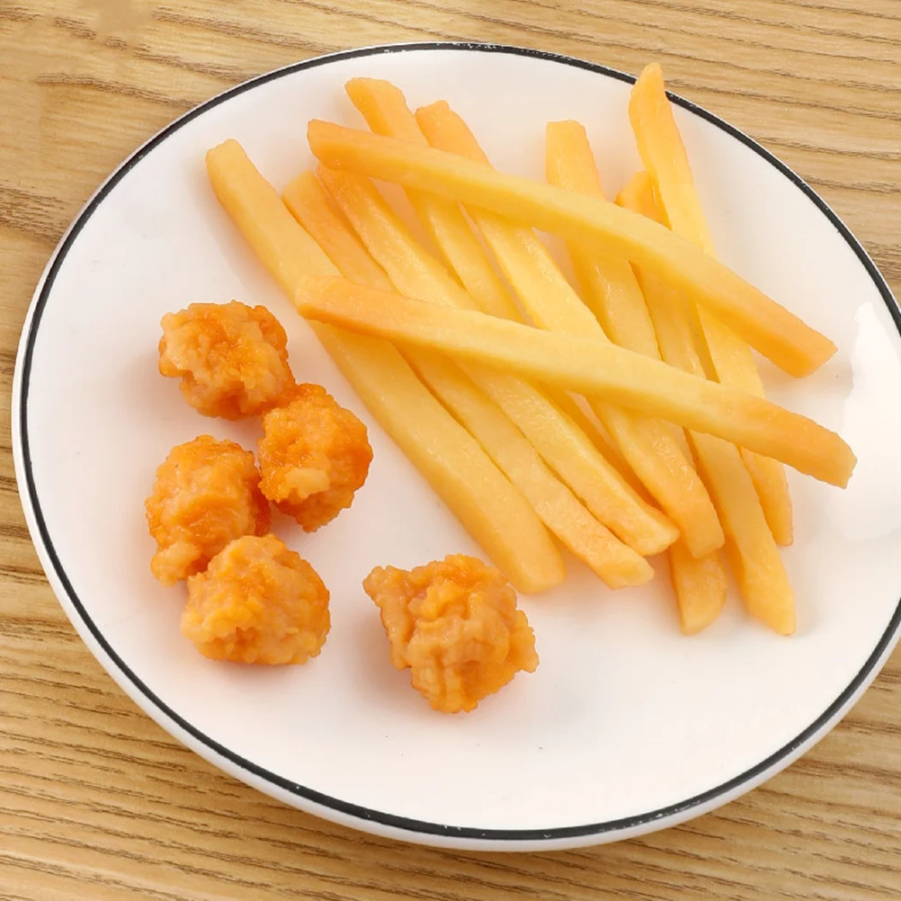 Modelo de patatas fritas, comida falsa, juguetes para niños pequeños, accesorios de cocina, juego realista para niños