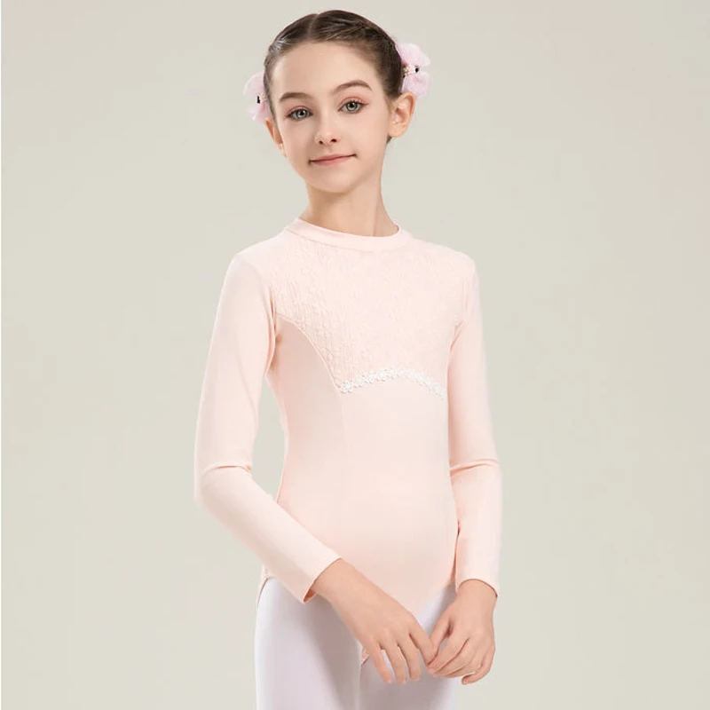 秋と冬の長袖バレエタイツ女の子と子供用タイトレオタードチュチュベルベットダンスバレエトレーニング服