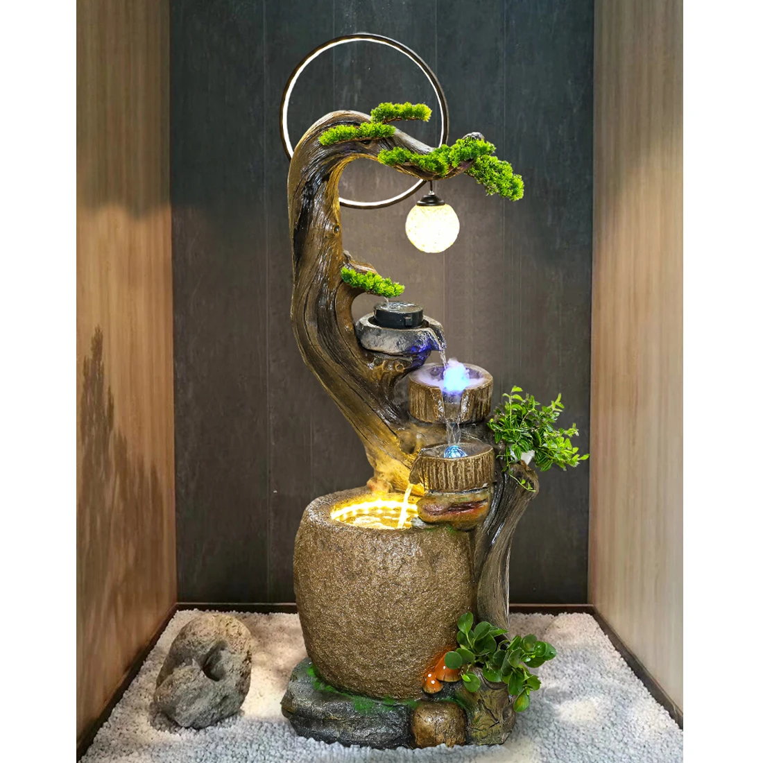 

Floor-to-ceiling decoration lantern running water fountain circulating water indoor lucky waterscape creative landscape