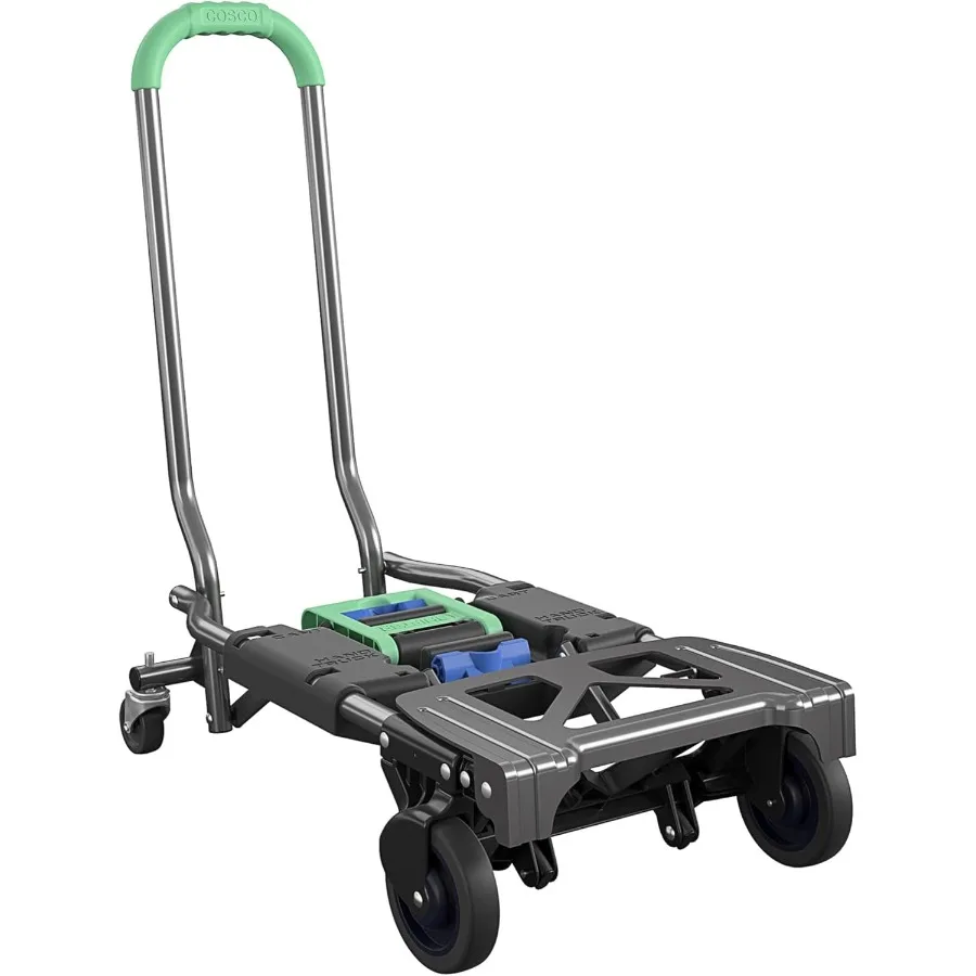 COSCO Shifter Multi-Position Folding Hand Truck and Cart 300 lb. Weight Capacity Green 12222PBG1E