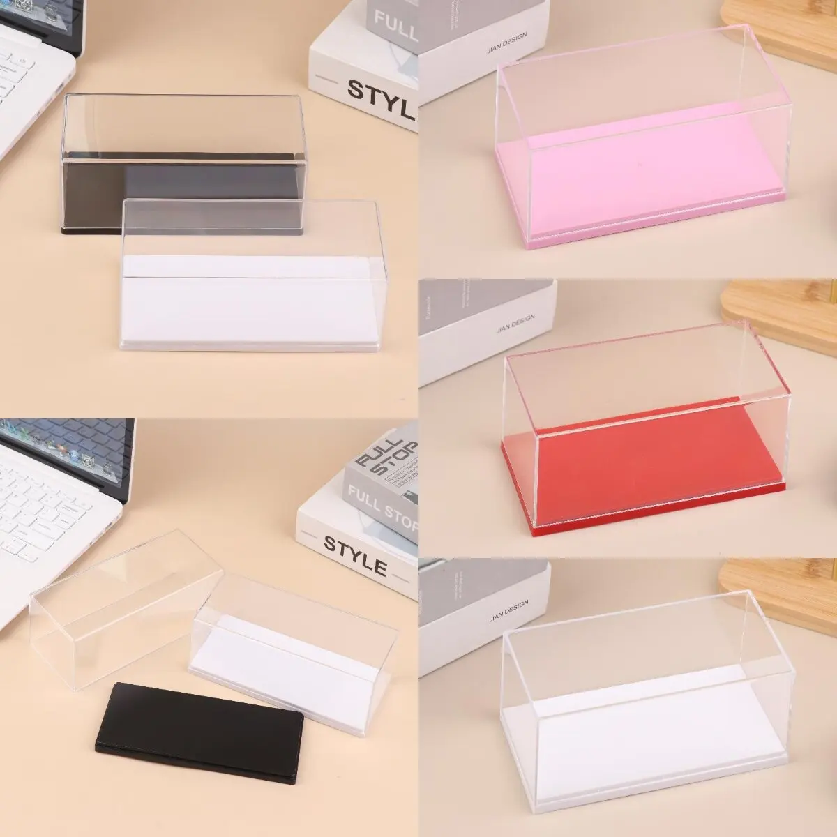 1 個透明アクリル収納ボックス実用的な 1/43 ダイキャストモデルカーディスプレイボックス DIY 防塵ディスプレイラックおもちゃ