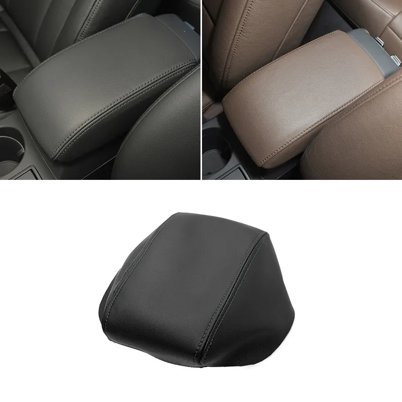 Car styling Microfiber Leather Interior Center Console Lid Armrest Cover Trim For Audi Q3 2013 2014 2015 2016 2017 2018