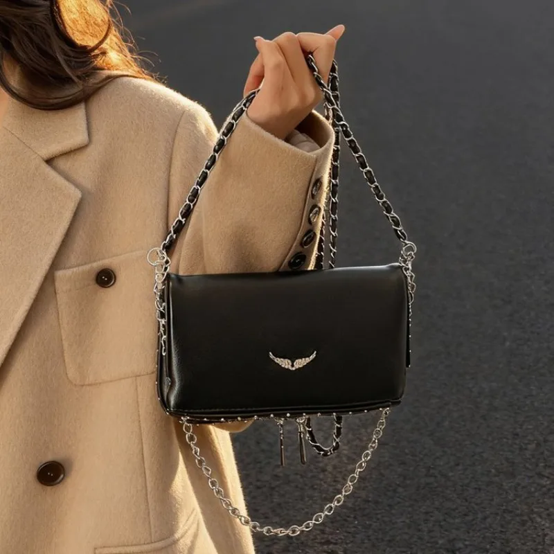 Sac à bandoulière mini de créateur pour femme, pochette à chaîne, en cuir de luxe, réglable, fabrication artisanale en petite série