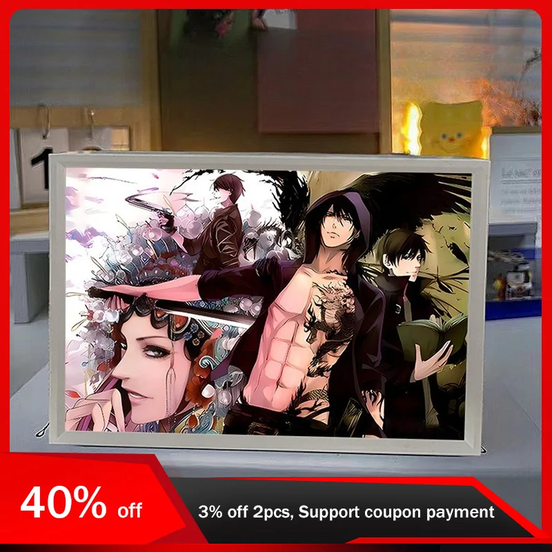 

21cm/8.27in 3D Light Painting Anime Figures Peripherals Luminous Toys LED Night Lamps Bedside Table Collectible Led Model Gifts