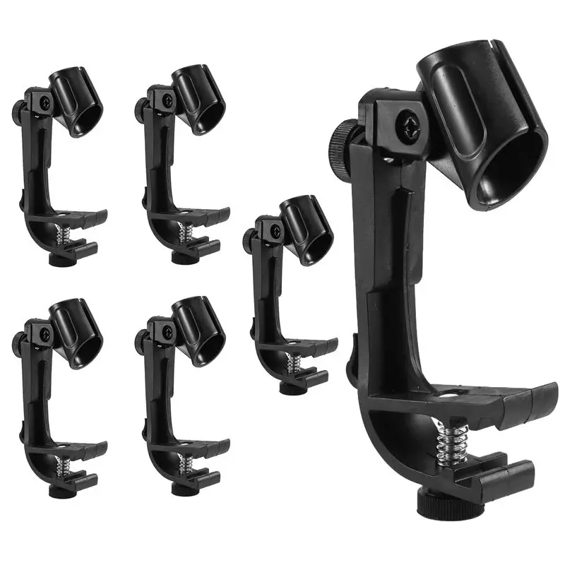 AA08-6 Pcs Microphone Clip Drum Clip Shockproof Microphone Clip Microphone Stand Shockproof Musical Instrument Accessories