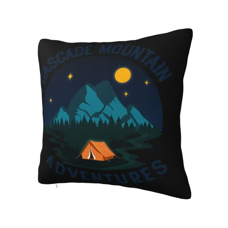 Luxury Camping Camper Cushion Cover 40x40cm Soft Adventure Pillow for Sofa Square Pillowcase Decoration