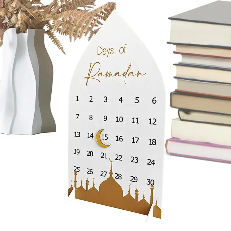 Ramadan Advent Countdown Calendar Eid Advent Calendars 2025 Acrylic Desktop Eid Calendar Decor 30 Days Countdown Calendar