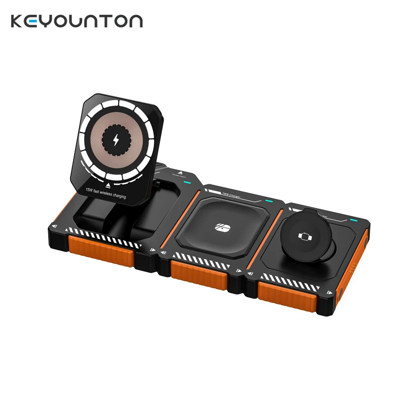 

3 IN 1 Magnetic Wireless Charger Stand For iPhone16 15 Airpods Pro iWatch10 9 Portable Detachable Foldable Fast Charging Station