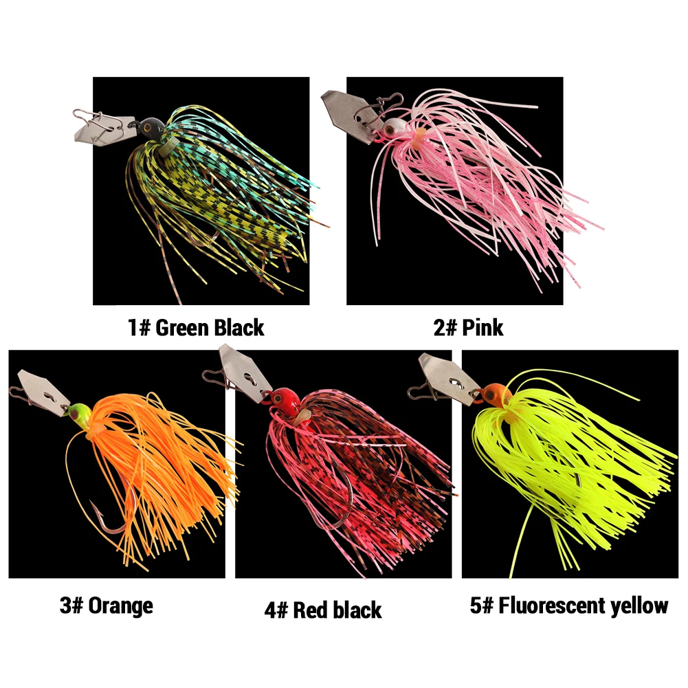 Swim Jig Tassel Rotating Bait Bucktail Jig Lure Hair Jig Strong Sharp Hooks Compound Rotating Sequin Bait For Fishing