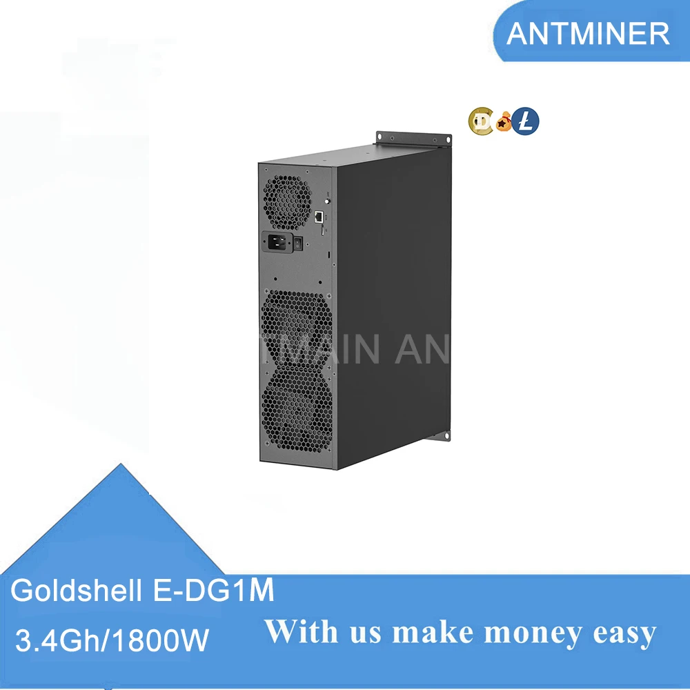 Goldshell E-DG1M PSU 포함 LTC & DOGE 코인 채굴기, 3.4GH/S, 1800W