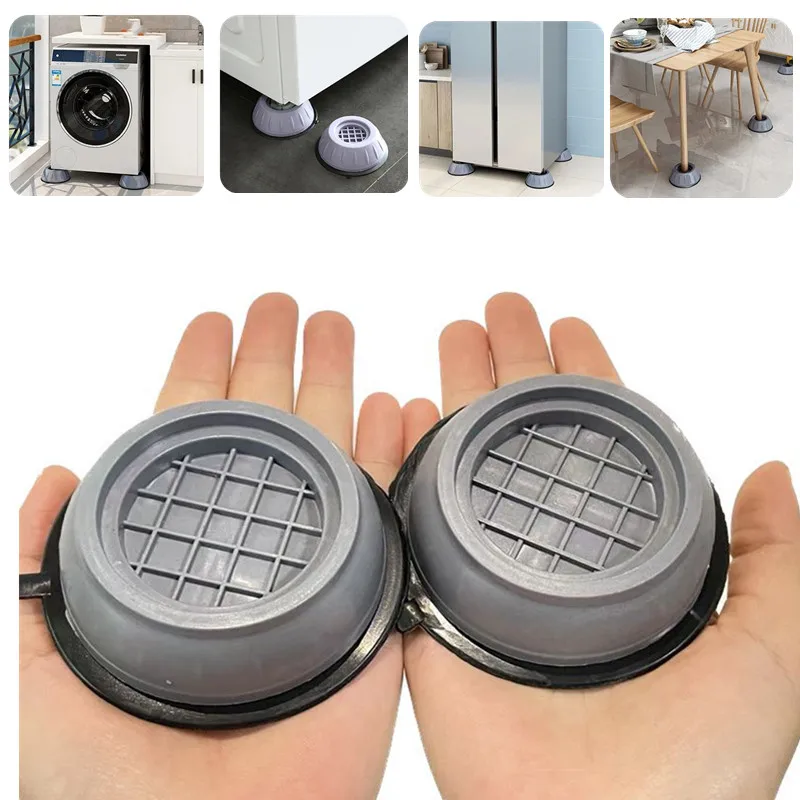 

4pcs Washing Machine Feet Pads Anti Vibration Slipstop Silent Rubber Legs Mat Universal Refrigerator Furniture Feet Pads