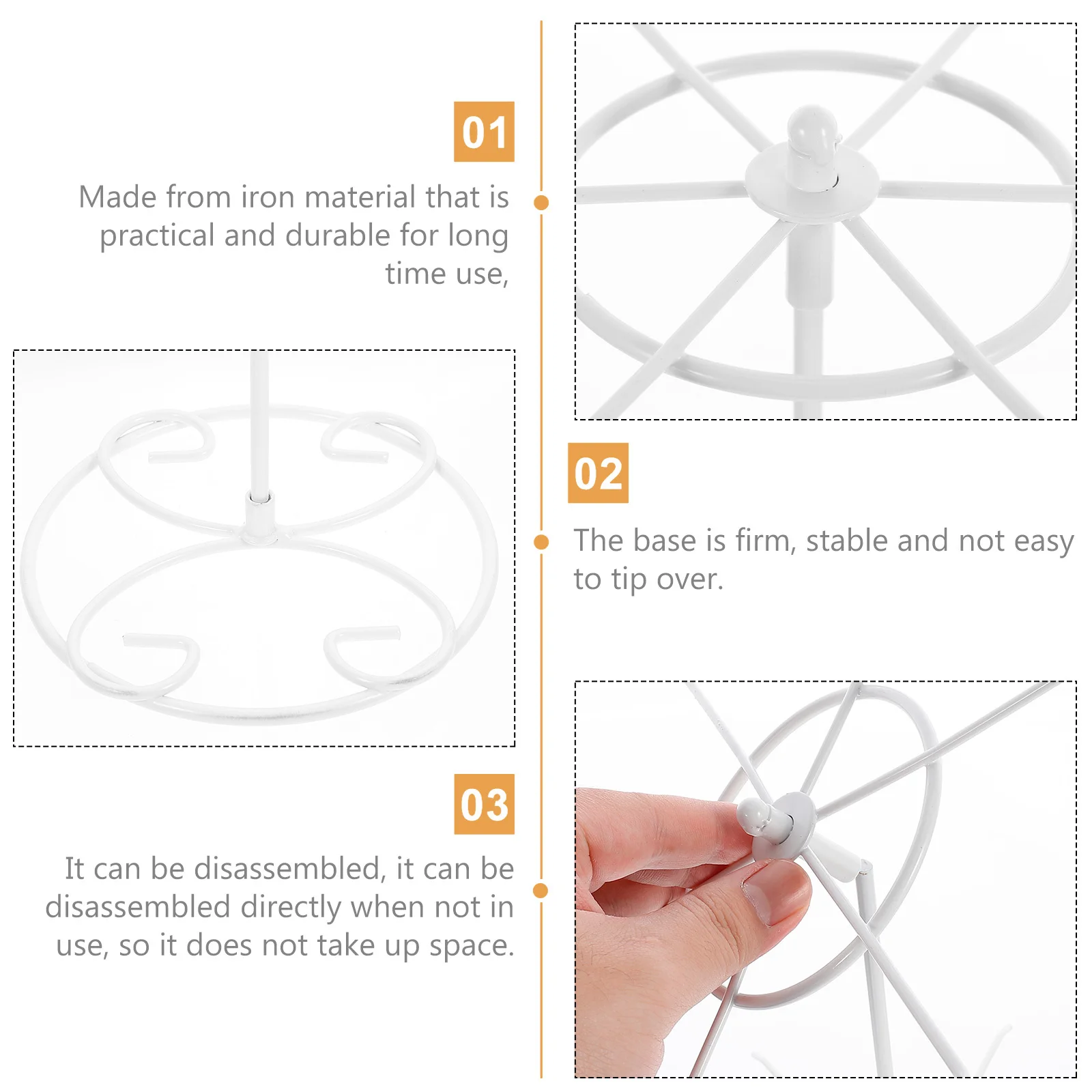 

Jewelry Rotating Stand Wrought Iron Lightweight Durable Jewelry Holder for Necklace Bracelet Display Organizer Rack