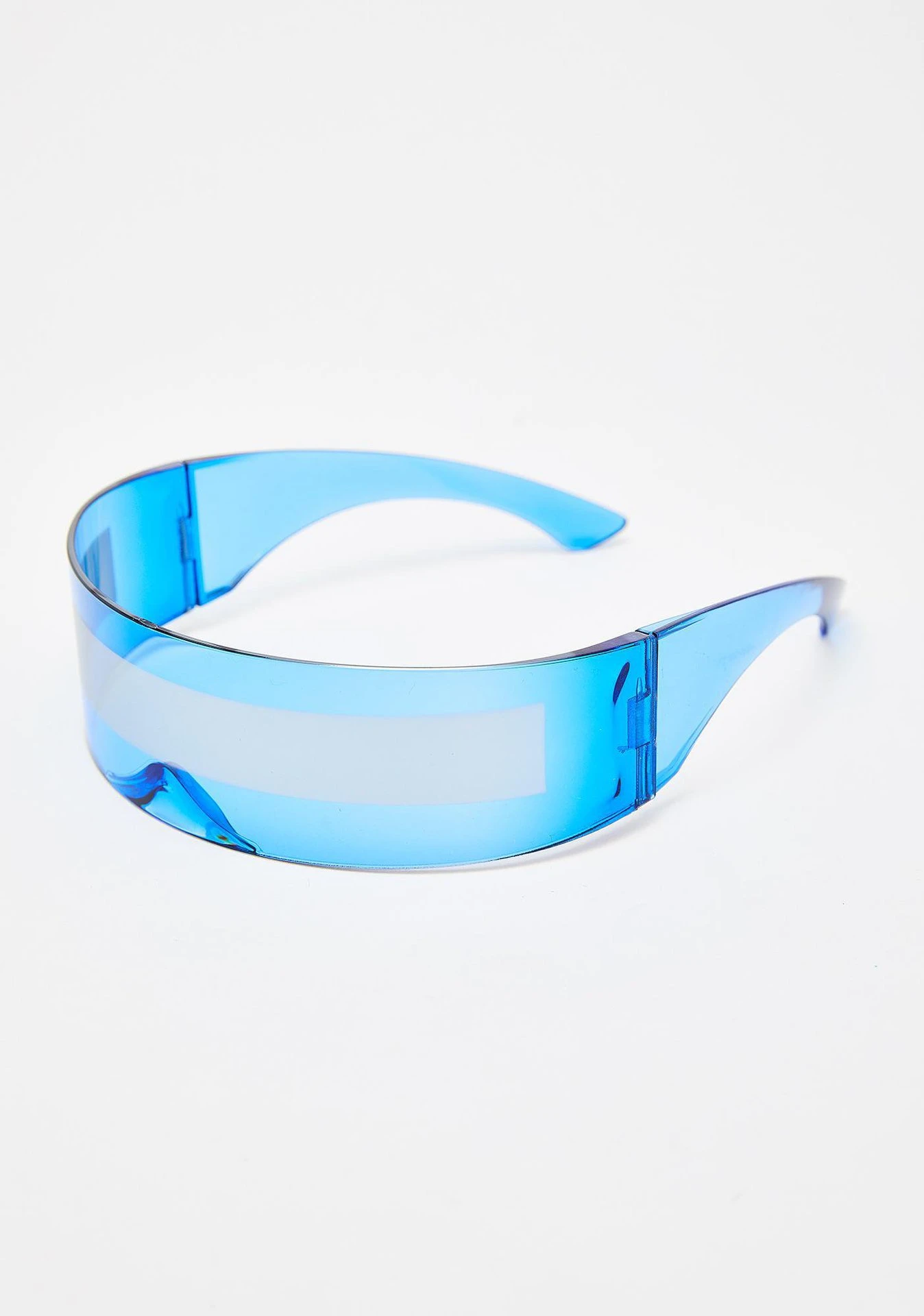 Futuristische Damen-Sonnenbrille mit schmalem Visier, Laser-Brille, Persönlichkeit, verspiegelte Gläser, integrierte Herren-Sonnenbrille – Detail 21