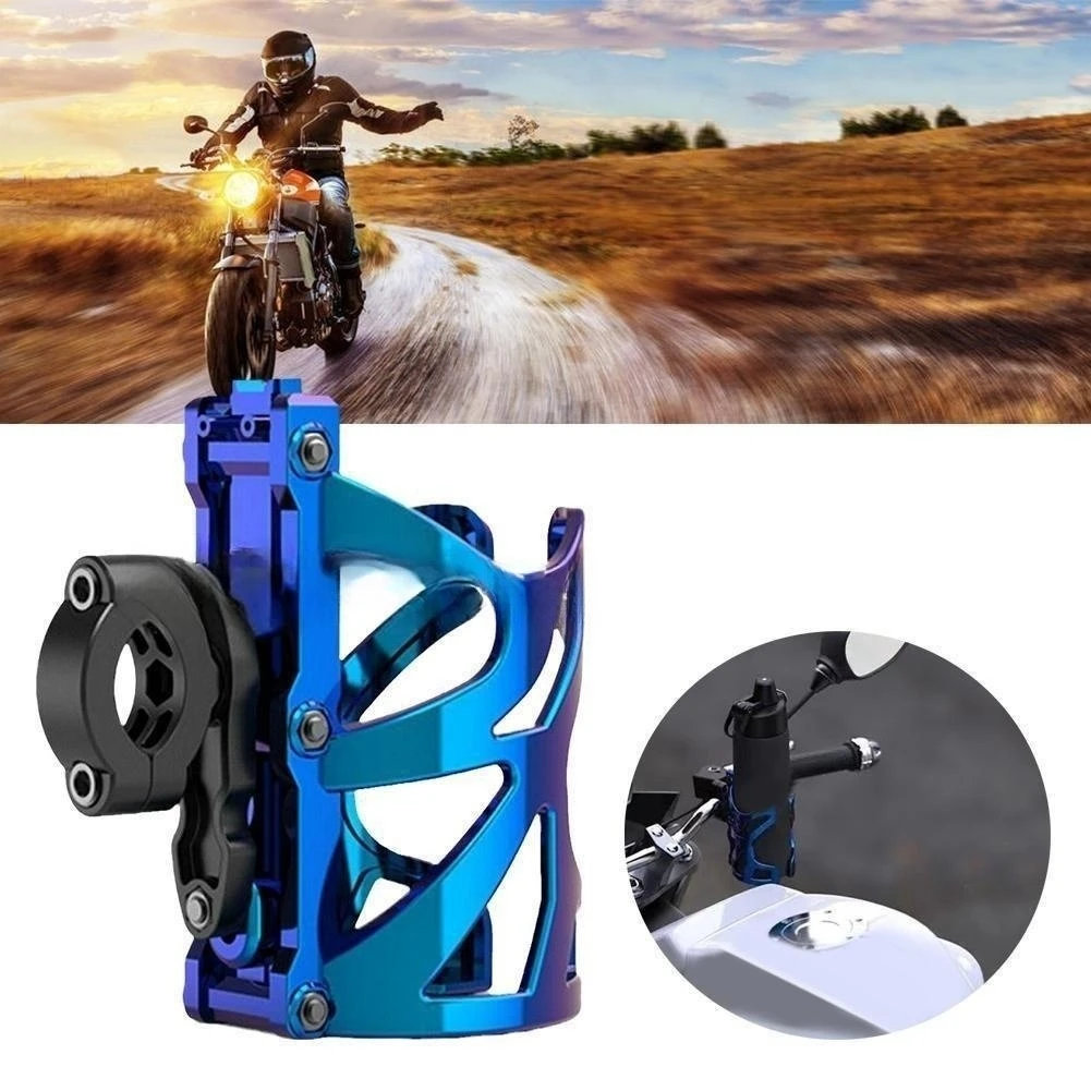 

Water Bottle Holder Bottle Cage Motorcycle Cup Holders Lightweight Drink Holder Handlebar Adjustable for 18mm-32mm Handlebars