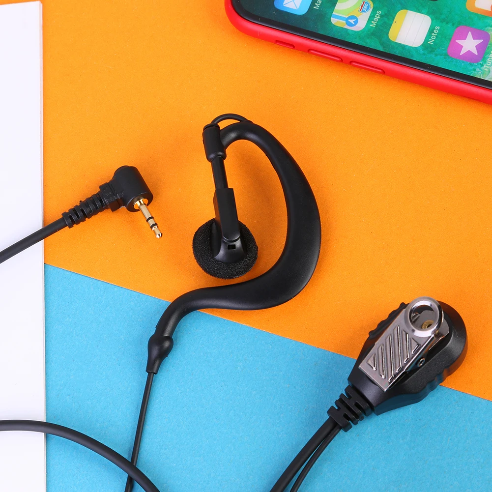 2,5 мм 1-контактные наушники с микрофоном PTT, наушники-рация, многофункциональная гарнитура для Motorola Cobra Radio