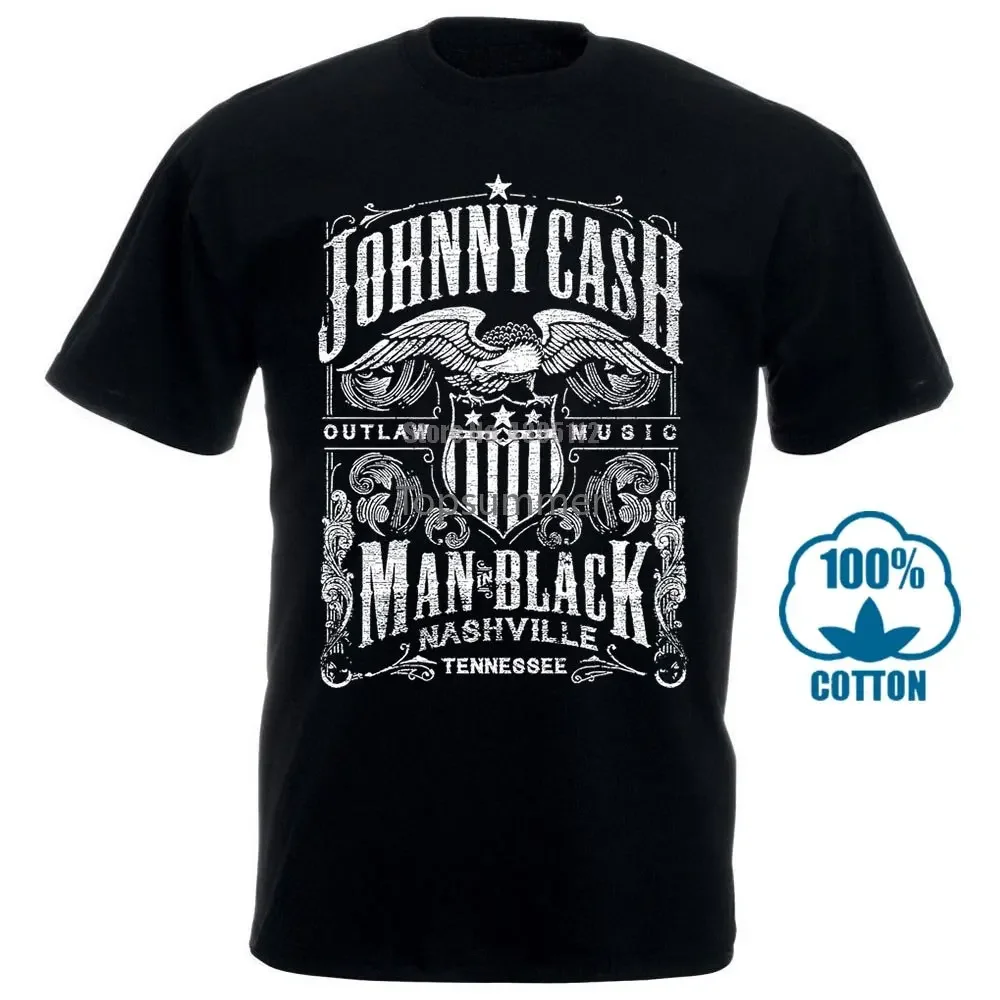 Men T Shirt Outlaw Music Johnny Cash Funny T Shirt Novelty Tshirt Women