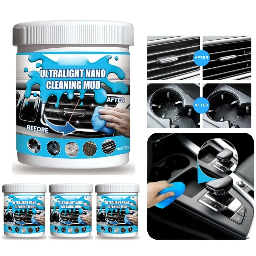 70g Car Air Vent Magic Dust Cleaner Gel Multiuse Cleaning Gel Car Interior Cleaning Dust Mud Dirt Remover Gel  Car Cleaning Tool