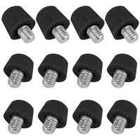 New 12Pcs Football Boot Studs Non Slip Thread Screw M6 Professional Replacement Spikes SG to AG for Adidas Black
