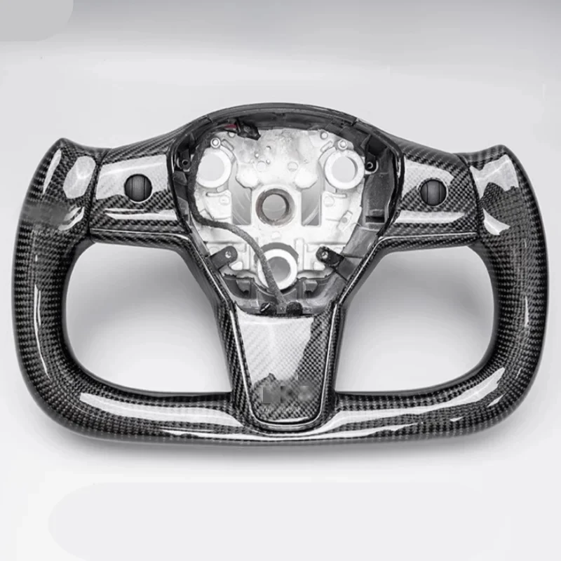 

High Quality Carbon Fiber Customizable Yoke Heated Steering Wheel for Tesla Model 3/Y/X/S