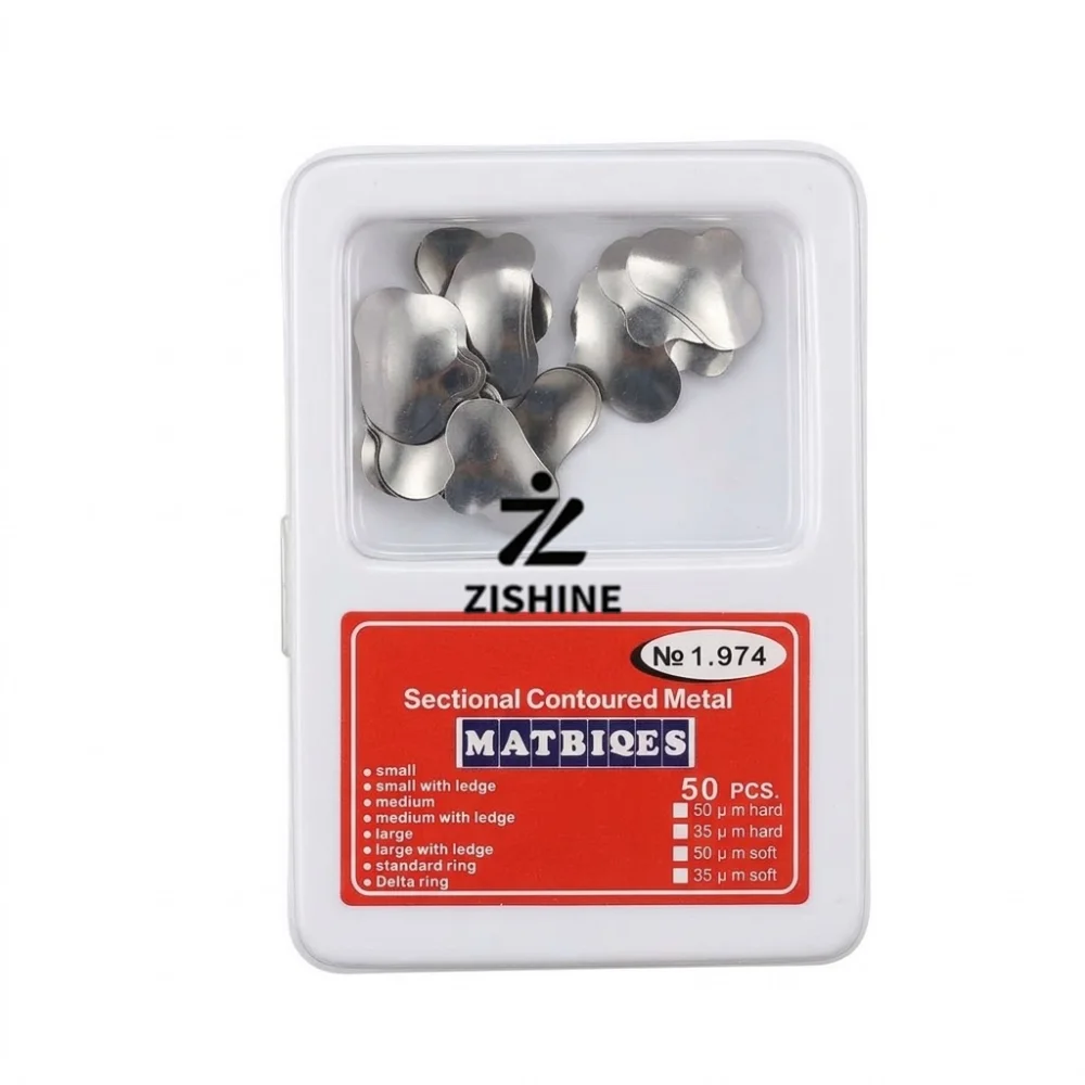 50Pcs/Box Dental Matrix Bands Supragingival Subgingival Contoured Matrix Wedge Form Sheet Teeth Restoration Dentistry Material view 4