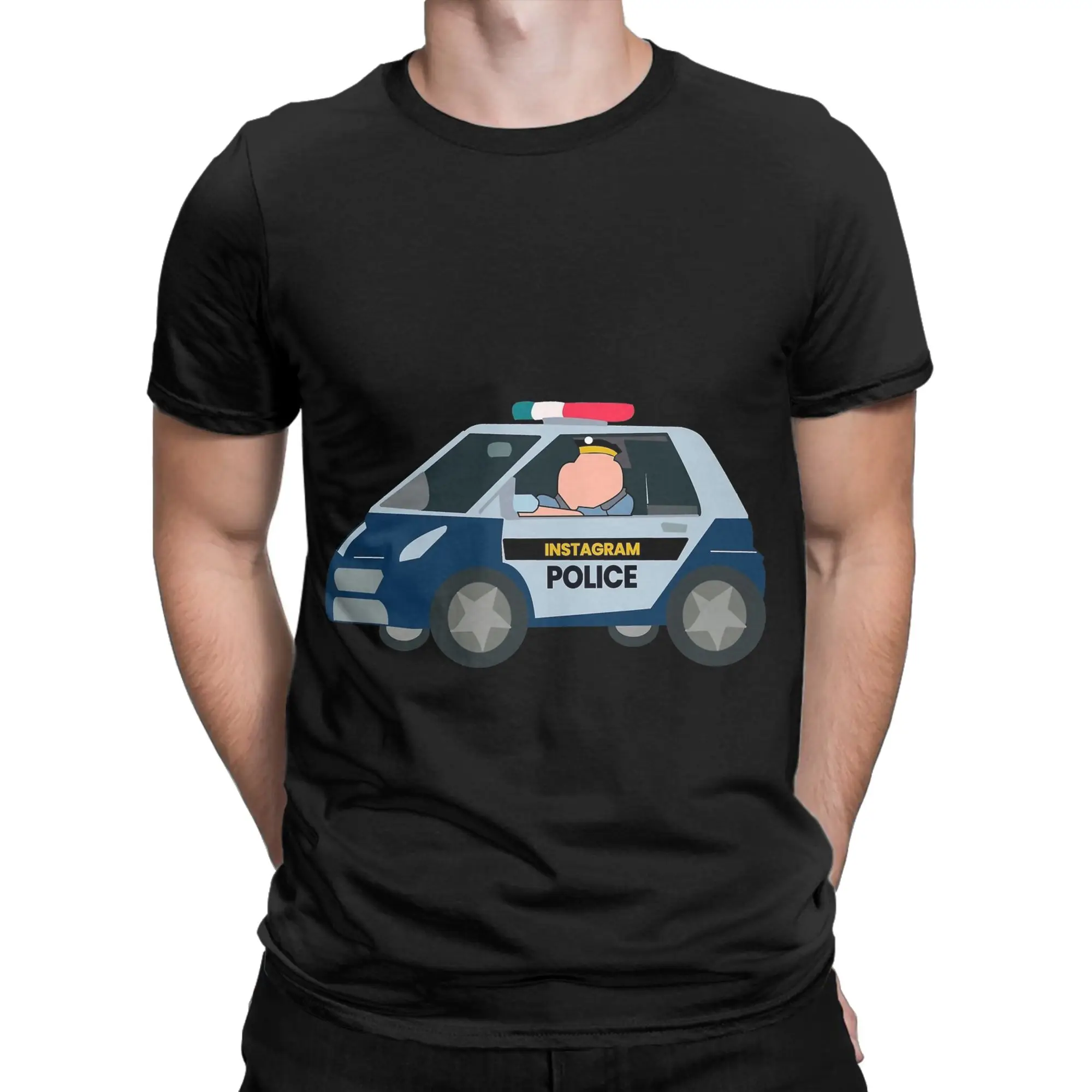 Instagram Police Novelty 100% Cotton T-Shirt Family Guy Tees Tops For Men